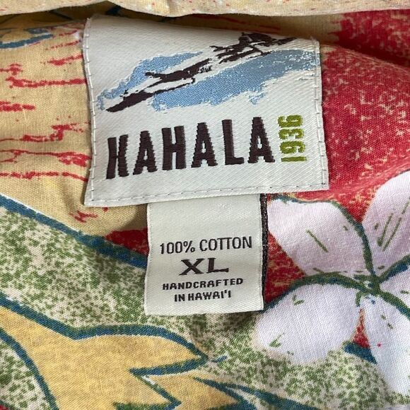 Kahala 1936 Hawaiian Palm/Floral 100% Cotton Print Shirt Sz 2XL - Picture 5 of 5